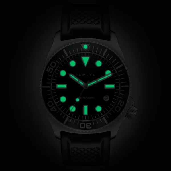 Pas Cher soldes France Fawler Alon | Montre De Plongée Noire En Acier Inoxydable 3