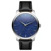 Fawler Beleza | Montre En Acier Inoxydable Argenté Avec Aventurine Bleue prix pas cher 19