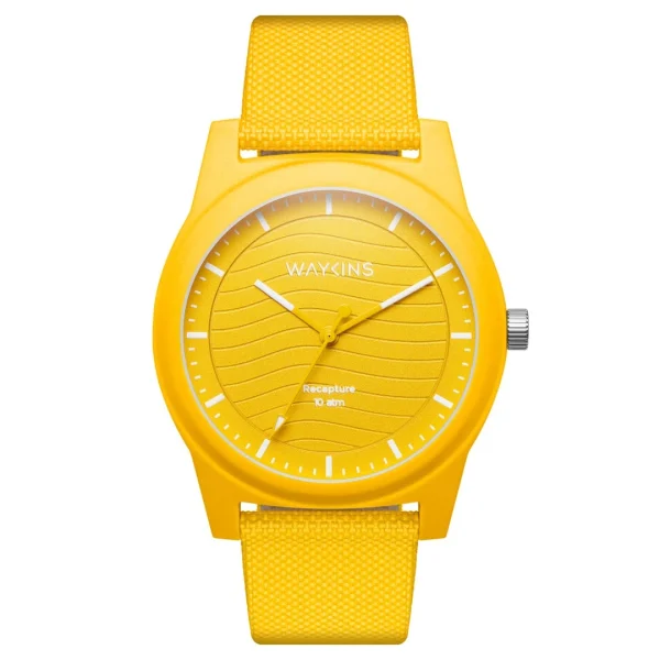 en ligne vente Waykins Recapture | Montre Jaune En Matériaux Recyclés 1