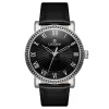 magasin en ligne france Lucleon Hydra | Montre Noire De Style Vintage En Acier Inoxydable 20