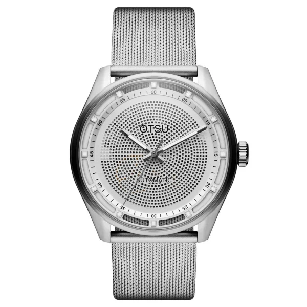 boutique pas cher Otsu Calin | Montre Squelette Automatique Transparente Argentée 1