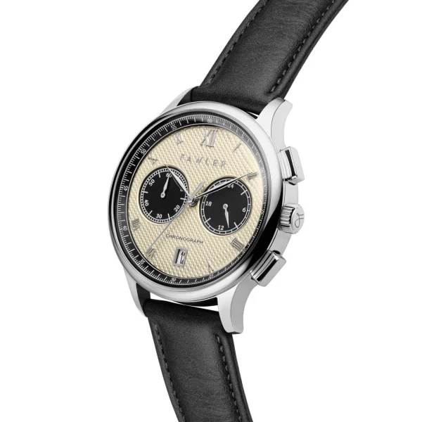 Fawler Cicero | Montre Chronographe Vintage Blanche vente luxe pas cher 6