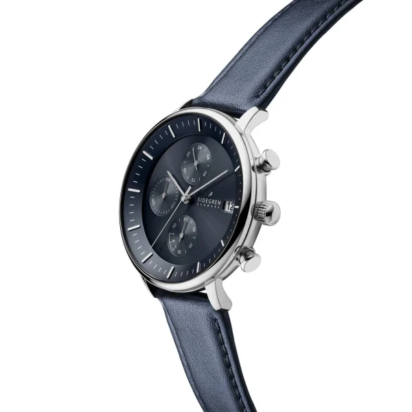 site pas cher Sidegren Solis | Montre Chronographe Bleue à énergie Solaire 4