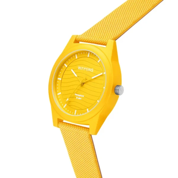 en ligne vente Waykins Recapture | Montre Jaune En Matériaux Recyclés 7
