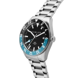 qualité d’originales Fawler Métier | Montre GMT En Acier Inoxydable Bleu 12