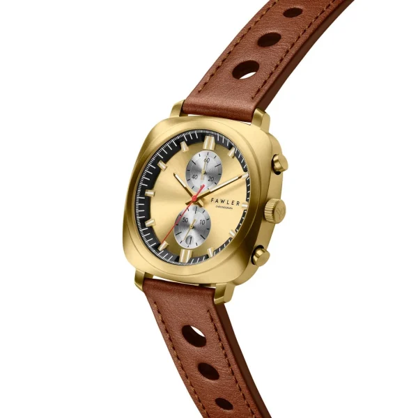 Fawler Callao | Montre Coussin Dorée pas cher 4