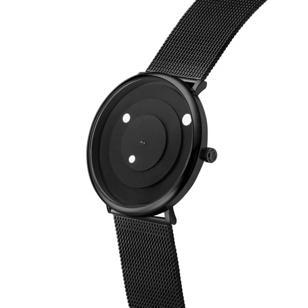 Prestation Et Rapide Seizmont Instant | Montre Minimaliste Noire Et Blanche Avec Bracelet En Maille Milanaise 4