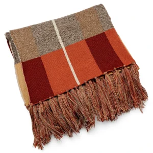 SOLDES TOUT À Sidegren Hiems | Écharpe à Carreaux Brune Et Bordeaux 18