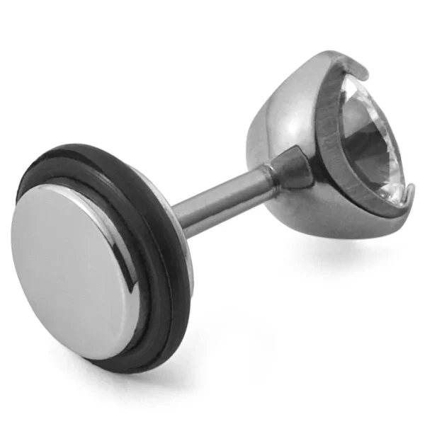 Lucleon Boucle D’oreille Floyd 6 Mm En Acier Et Zircon site pas cher 3