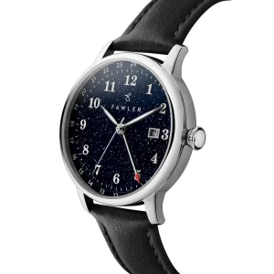 Fawler Night Sky | Montre GMT En Acier Inoxydable Argenté à Cadran Orné D’aventurine en ligne 12