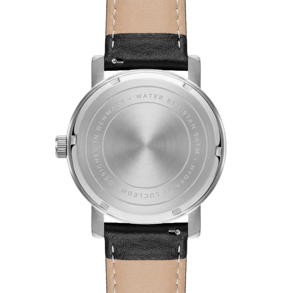 magasin en ligne france Lucleon Hydra | Montre Noire De Style Vintage En Acier Inoxydable 4
