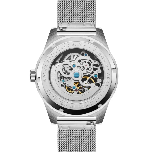 Meilleur Service Arkai Caron | Montre Squelette Automatique En Acier Inoxydable Argenté 5