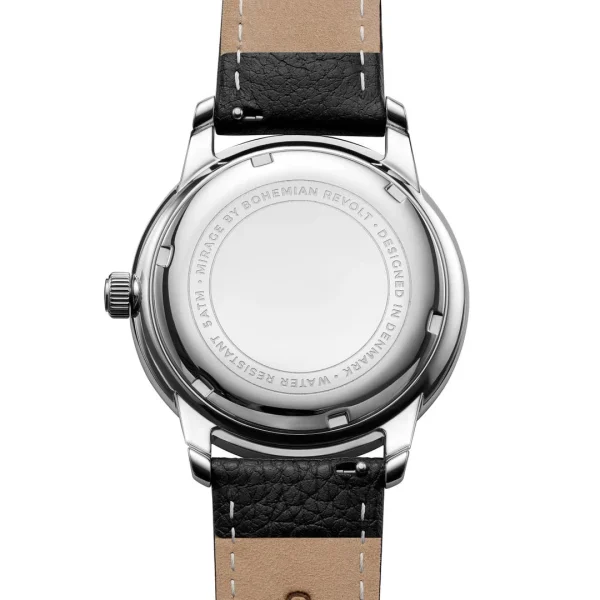 Bohemian Revolt Mirage | Montre En Acier Inoxydable Argenté Avec Cadran Vert Et Bracelet En Cuir dernières 4