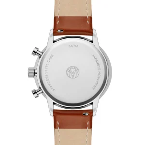 Lucleon Ternion | Montre à Double Fuseau Horaire En Acier Inoxydable Argent Et Crème acheter en ligne 12