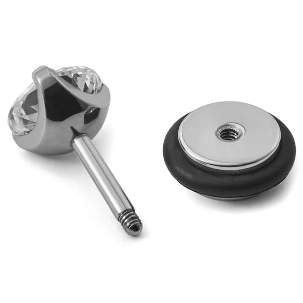 Lucleon Boucle D’oreille Floyd 6 Mm En Acier Et Zircon site pas cher 4