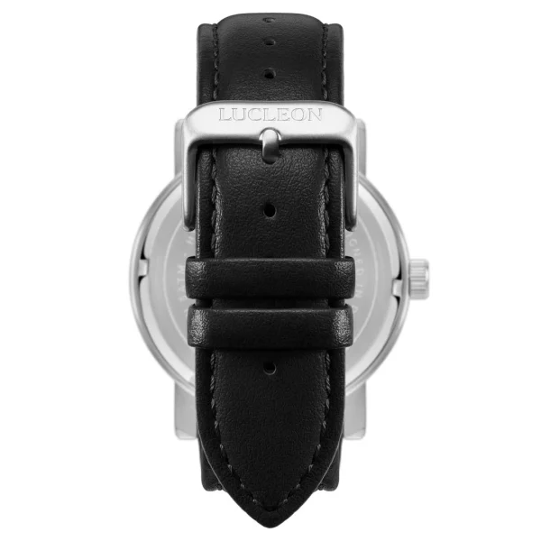 magasin en ligne france Lucleon Hydra | Montre Noire De Style Vintage En Acier Inoxydable 5
