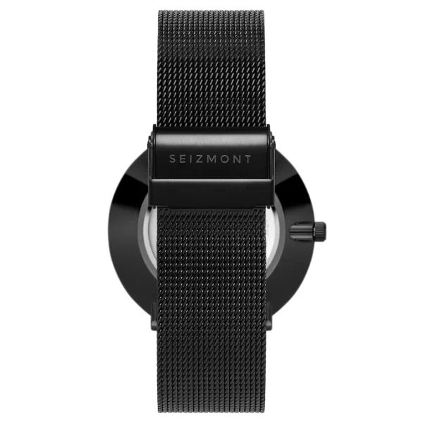 Prestation Et Rapide Seizmont Instant | Montre Minimaliste Noire Et Blanche Avec Bracelet En Maille Milanaise 6