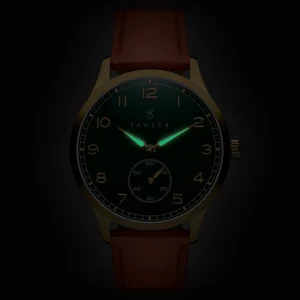 Prestation Et Rapide Fawler Adrien | Montre En Acier Inoxydable Doré Et émail Vert En Série Limitée 10