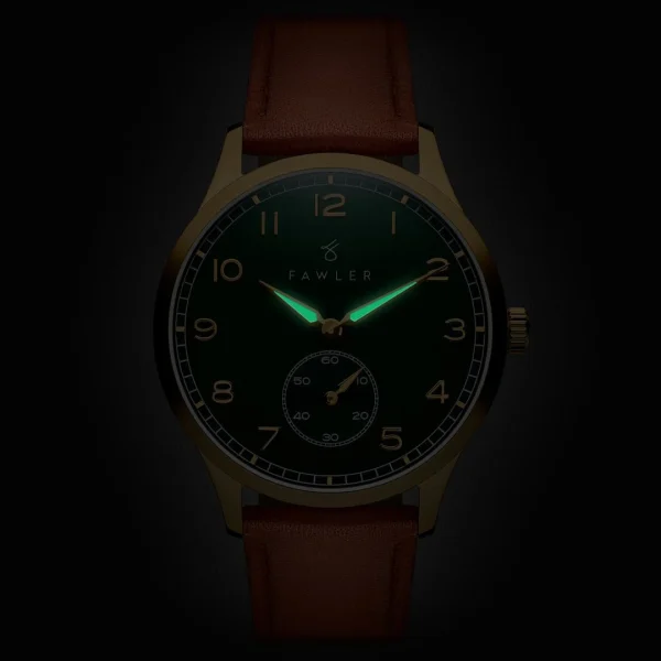 Prestation Et Rapide Fawler Adrien | Montre En Acier Inoxydable Doré Et émail Vert En Série Limitée 3