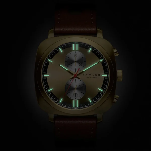 Fawler Callao | Montre Coussin Dorée pas cher 3