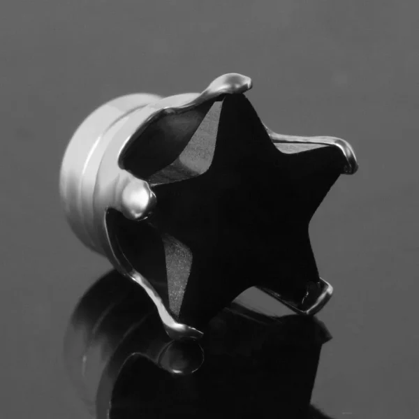 grande marque pas cher Lucleon Petite Boucle D’oreille étoilée En Cristal Noir 6mm 4