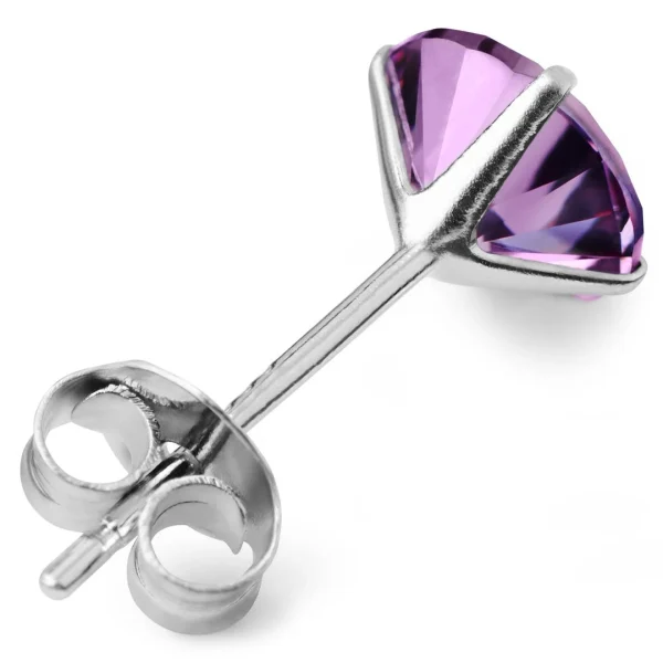Lucleon Clou D’oreille à Zircone Violette Claire – 6 Mm Livraison gratuite 3