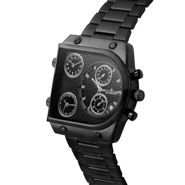 magasin en ligne france Seizmont Montre Noire Provectus 3