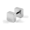 Lucleon Boucle D’oreille L’ Haltère Carré 6mm Meilleur Prix Garanti 22
