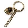Lucleon Boucle D’oreille En Acier Doré Avec Pendentif Tête De Mort Et Chaîne Protections acheteurs 11