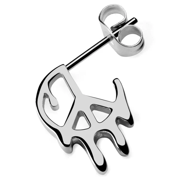 soldes en ligne Otsu Fahrenheit | Clou D’oreille Symbole De La Paix 1