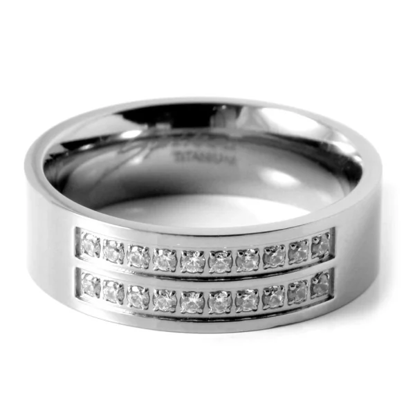 Fort Tempus Anneau En Titane Avec Deux Bandes De Zircone Achat 3