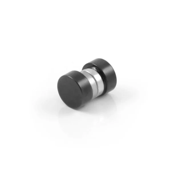 de garantie authentique Fort Tempus Boucle D’oreille Magnétique Noire – 6 Mm 1