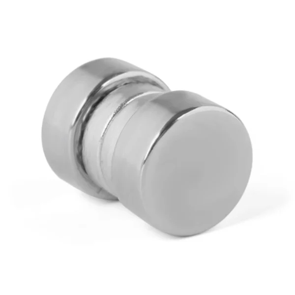 soldes pas cher Fort Tempus Boucle D’oreille Magnétique à Large Cristal Translucide Et Petits Cristaux Noirs – 6 Mm 4