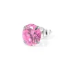 site pas cher Lucleon Boucle D’oreille Ronde Et Rose En Zircone – 6 Mm 20
