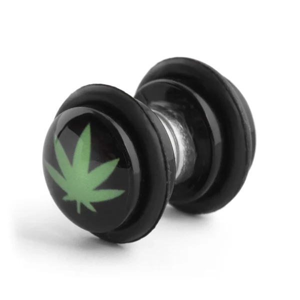 Fort Tempus Boucle D’oreille Magnétique Feuille De Cannabis site pas cher 1