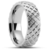 offre spéciale Lucleon Hyperan | Anneau Argenté En Titane Avec Motif Pneumatique – 8 Mm 22