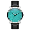Fawler Beleza | Montre En Acier Inoxydable Argenté Et Pierre Turquoise REMISE allant 20