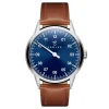 Fawler Paz | Montre Habillée Bleue à Une Seule Aiguille En Acier Inoxydable magasin en ligne 22