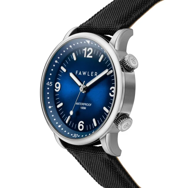 acheter Fawler Acero | Montre De Plongée Bleue En Acier Inoxydable Argenté 4