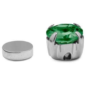 Livraison gratuite Lucleon Boucle D’oreille Magnétique à Cristal Vert 10