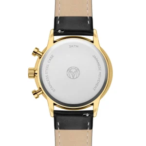 Lucleon Ternion | Montre à Double Fuseau Horaire En Acier Noir Et Or jusqu'à 12