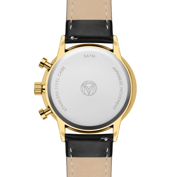 Lucleon Ternion | Montre à Double Fuseau Horaire En Acier Noir Et Or jusqu'à 4