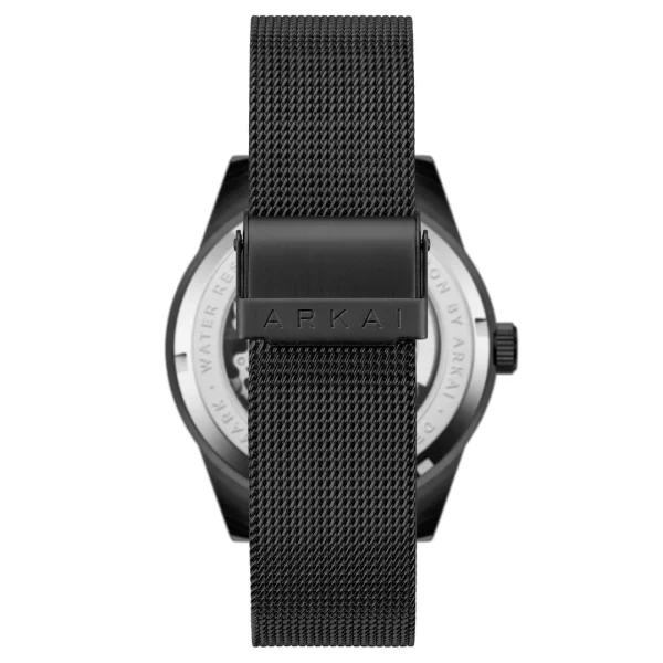 vente en ligne Arkai Caron | Montre Squelette Automatique En Acier Inoxydable Noir 6