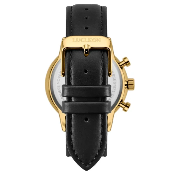 Lucleon Ternion | Montre à Double Fuseau Horaire En Acier Noir Et Or jusqu'à 5
