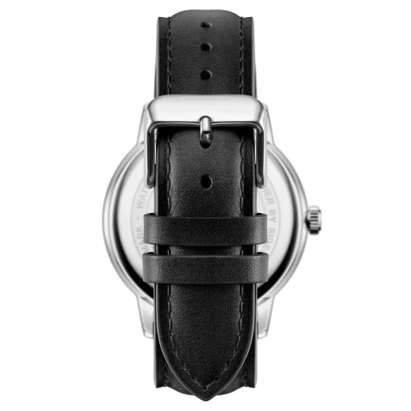 Sidegren Olivier | Montre En Acier Inoxydable Argenté Avec Bracelet Noir boutique en ligne 5