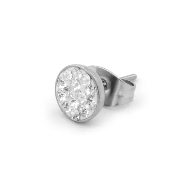 grande marque pas cher Fort Tempus Boucle D’oreille Zircone Blanc 7 Mm 1