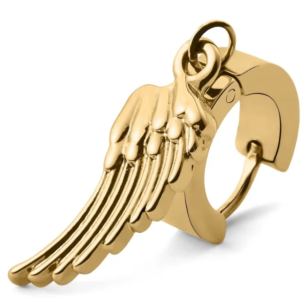 Otsu Boucle D’oreille Floyd Dorée Avec Pendentif En Forme D’aile magasin solde 4
