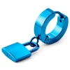 vente luxe pas cher Otsu Boucle D’oreille Floyd Bleue Avec Pendentif Cadenas 20