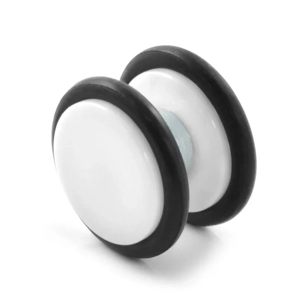 Fort Tempus Boucle D’oreille Magnétique Blanche & Caoutchouc 10 Mm vente pas cher en ligne 1
