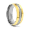 Fort Tempus Anneau En Titane Argenté / Doré Classique Promotio de vente 10
